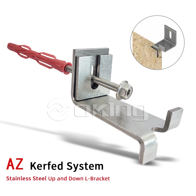 براکت L-بالا و پایین از جنس استنلس استیل سیستم AZ Kerfed